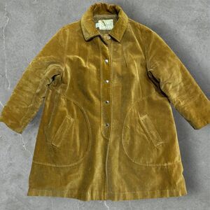 Sharpee Vintage 70s Corduroy Golden Brown Sherpa Lined Coat Ladies Size Large
